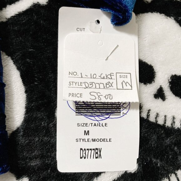 PICADILLY NWT Royal blue velvet long sleeve shirt ~ Vintage MEDIUM LARGE top - Picture 12 of 14